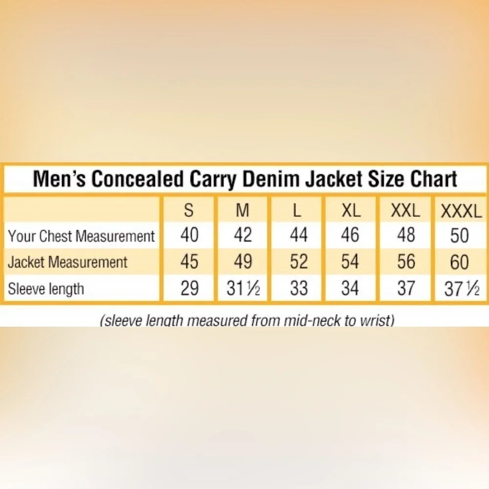 NRA Concealed Carry Denim Jacket Size Medium